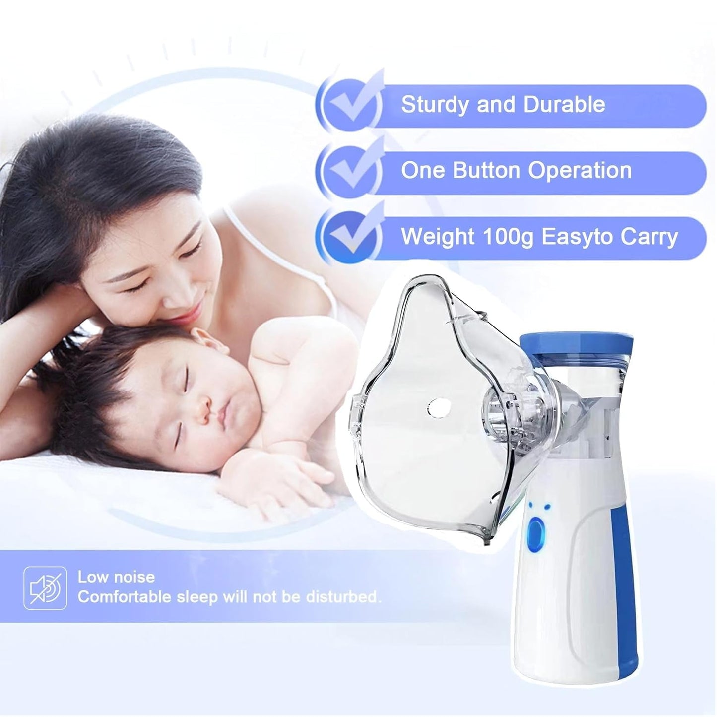 Mesh Nebulizer l Portable Nebulizer, Silent and Compact Nebulizer
