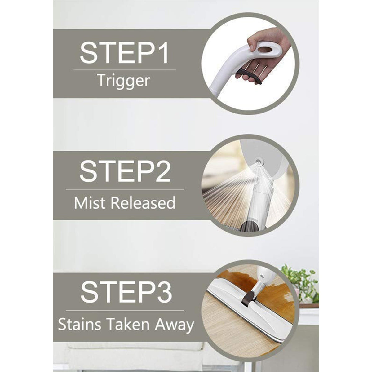 Moppy! l Floor Cleaning Spray Mop with Removable Washable Cleaning Pad