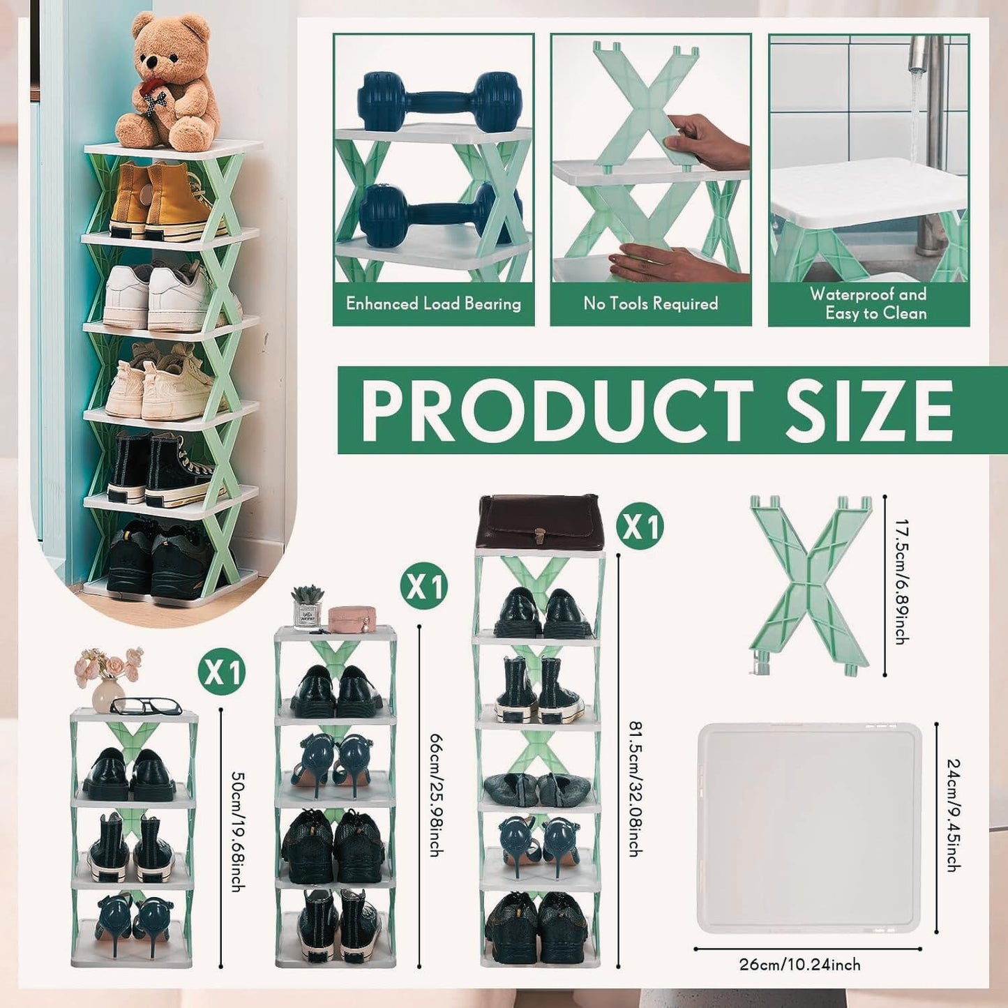 5-Layer Shoe Rack for Small Spaces & Easy Storage